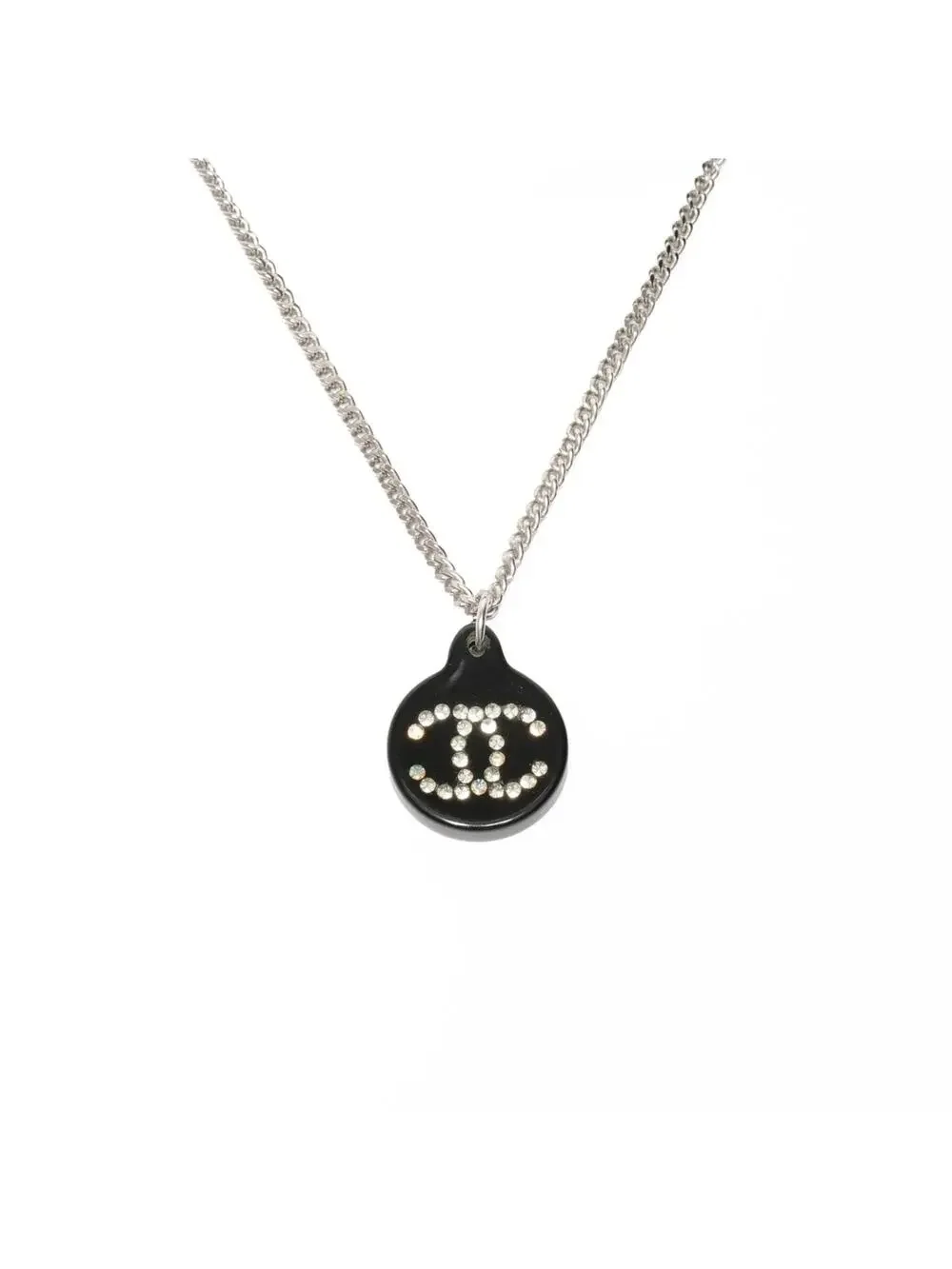 Chanel Cc Logo Circle Pendant Necklace #244528C88B